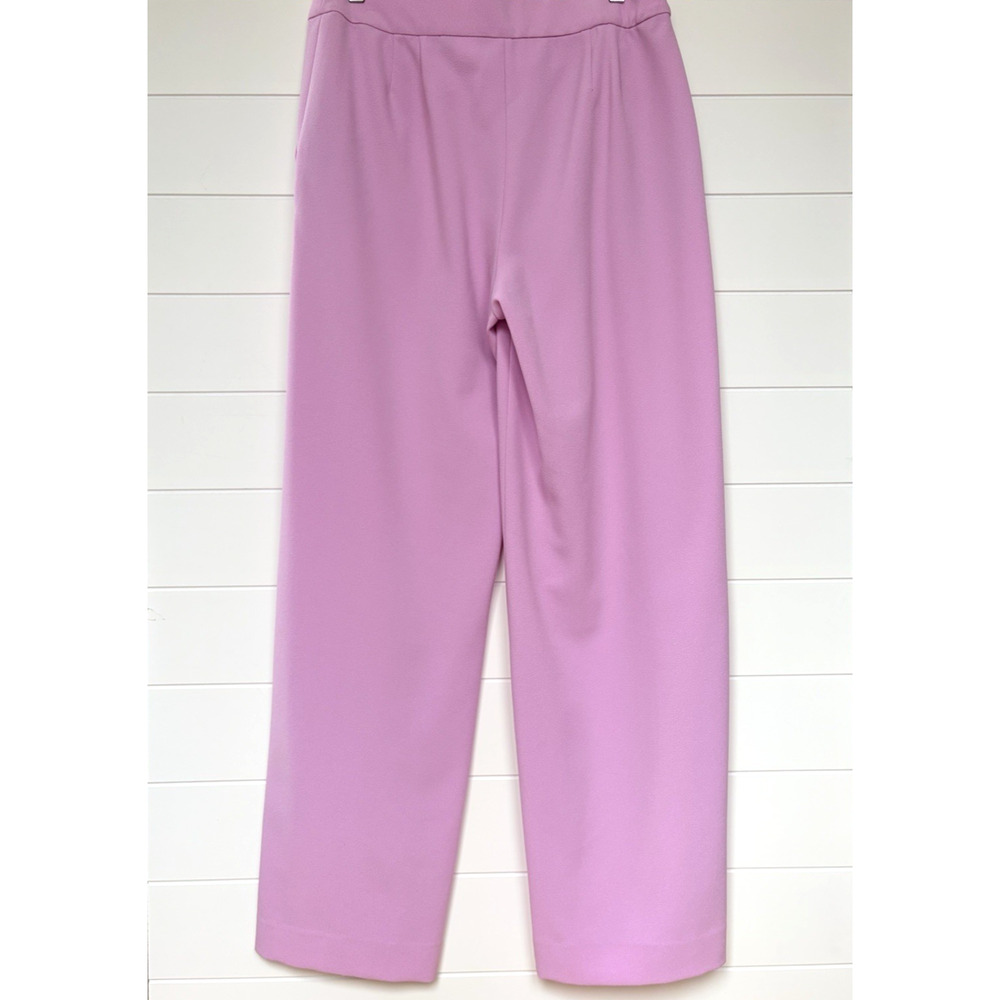 Tahari ASL Wide Leg Trouser Pants Size 10 Pink Macaroon Career Office Spring - Picture 8 of 16